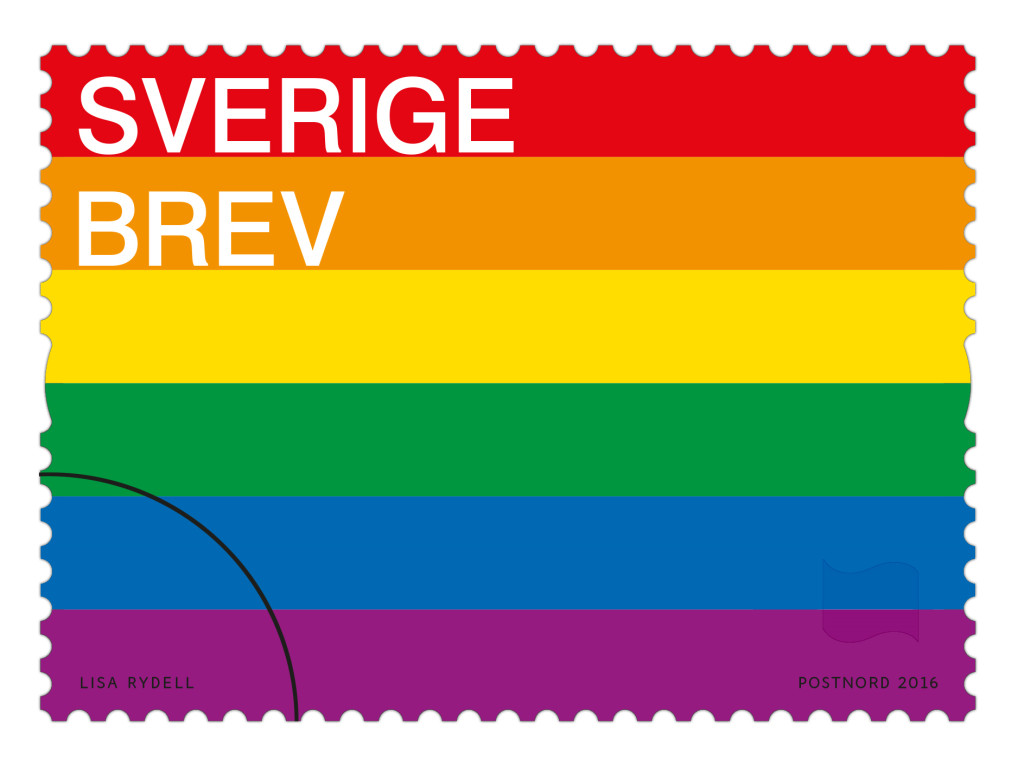 Prideflaggan ges ut som frimärke