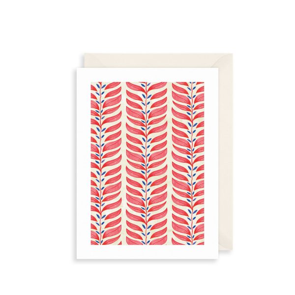 Dubbelt kort, Red Leaf Greetings Card SG07