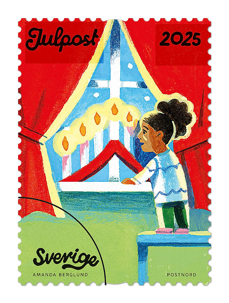 Häfte med 10 frimärken för julpost, Julstök, utgiven 2025 - Bild 5