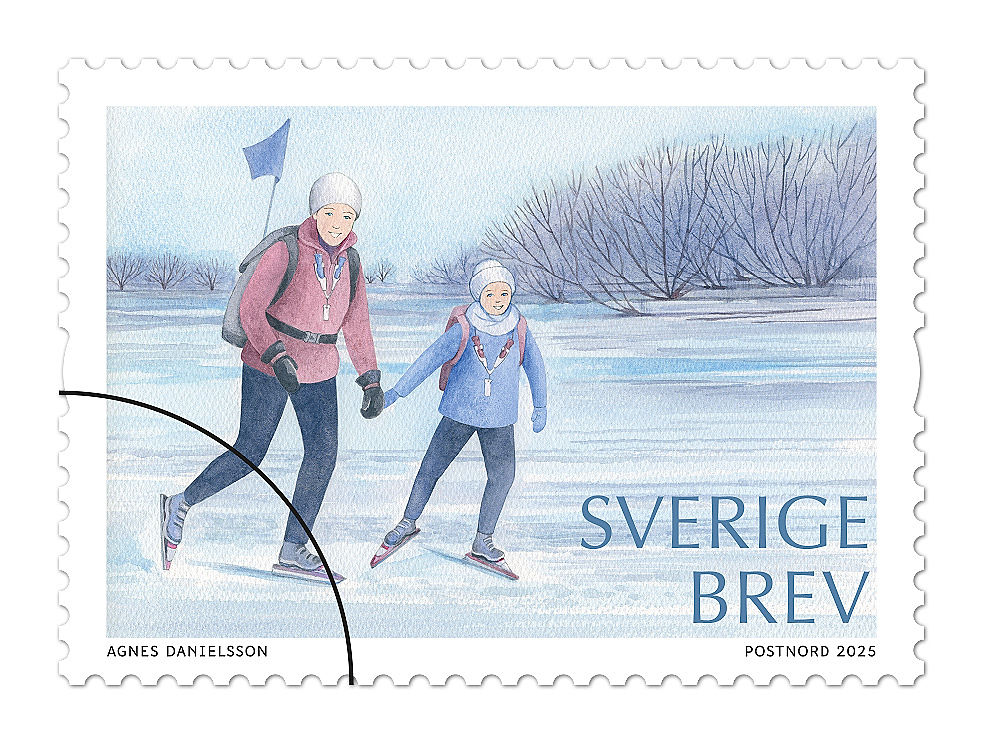 Häfte med 10 frimärken, Till skärs, valör inrikes brev - Bild 6