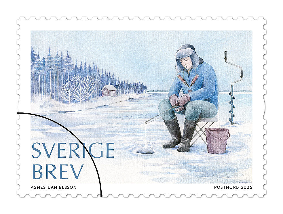 Häfte med 10 frimärken, Till skärs, valör inrikes brev - Bild 4