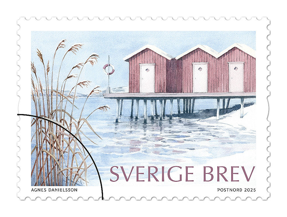 Häfte med 10 frimärken, Till skärs, valör inrikes brev - Bild 3