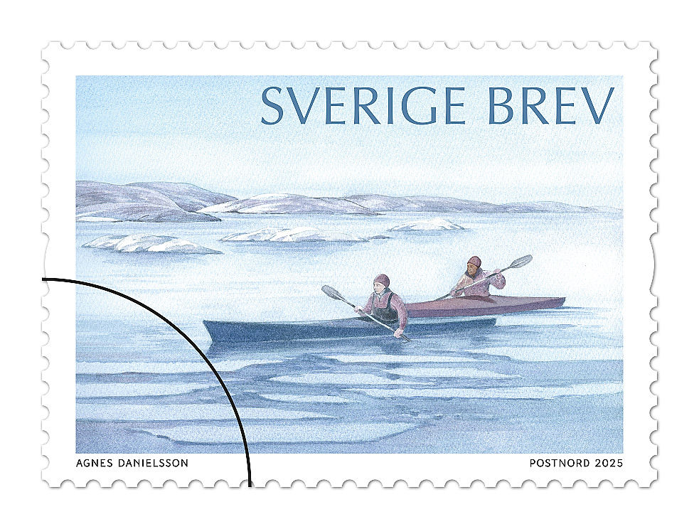 Häfte med 10 frimärken, Till skärs, valör inrikes brev - Bild 5