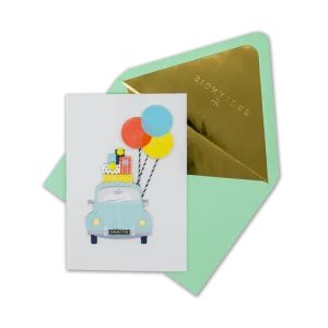 Dubbelkort, 3D Kort Signature Bil Grattis