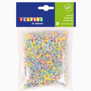 Rörpärlor Hjärta 1000 st Pastell, Utförsäljning finns bara i webbutiken!