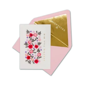 Dubbelkort, 3D Kort Grattis blommor