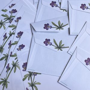 Viol brevpapperset, 10 kuvert och 10 brevpapper