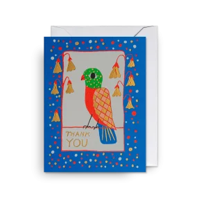 Mini dubbelkort, Maja Sten "Thank You Bird Folk ", Lagom Design