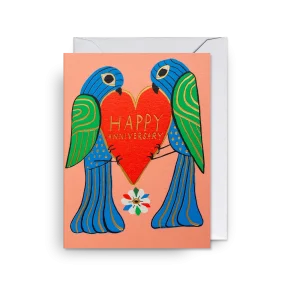 Mini dubbelkort, Maja Sten "Two Birds Anniversary ", Lagom Design