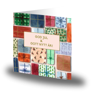 Dubbelt kort, God Jul & Gott Nytt År, Cards by Jojo, Astrid J