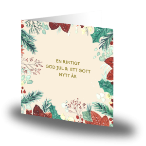 Dubbelt kort, En riktigt God Jul & Gott Nytt År, Cards by Jojo, Astrid J