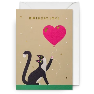 Dubbelkort, Essi Kimpimäki, "Heart Balloon Cat", Lagom Design