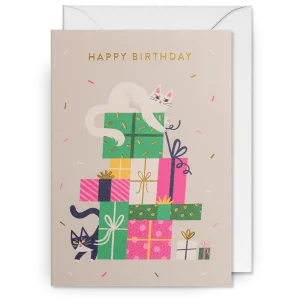 Dubbelkort, Essi Kimpimäki, "Happy Birthday Mischievous Cats", Lagom Design
