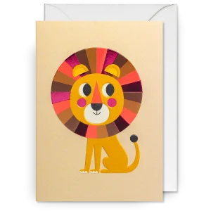 Dubbelkort,  Ingela P Arrhenius "Friendly Lion", Lagom Design