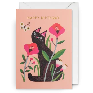 Dubbelkort,  Essi Kimpimäki "Happy Birthday Garden Kitty", Lagom Design