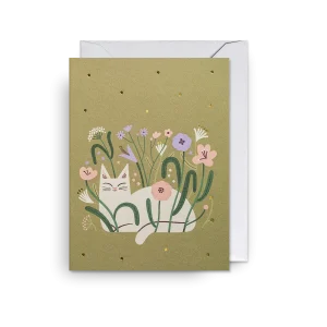 Mini dubbelkort, Essi Kimpimäki, "Meadow Cat Nap", Lagom Design