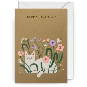 Dubbelkort, Essi Kimpimäki, "Wildflower Cat", Lagom Design